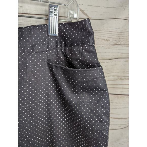 Talbots Black White Polka Dot Ankle Pants Size 10 Flat Front Pockets‎ 25" Inseam - Picture 5 of 9